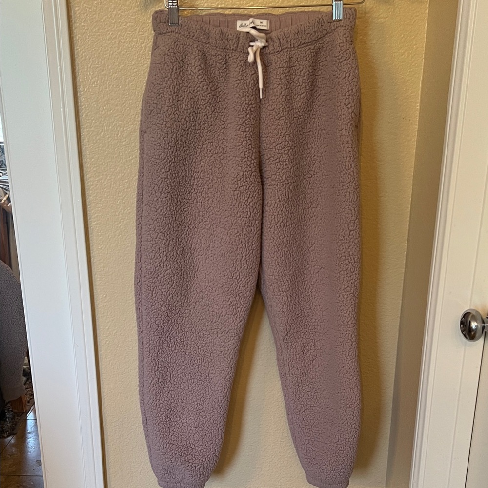 Gilly Hicks Taupe Sherpa Track Pants